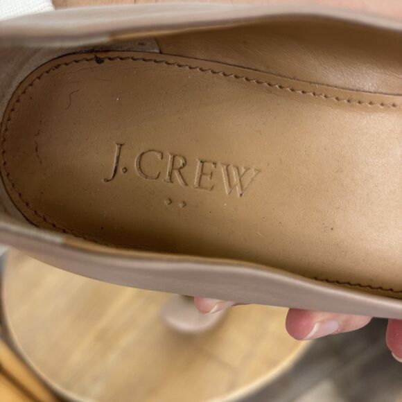 J Crew Anya Ballet Flat Womens Size 8 Tan BlushPink Leather Neutral Comfy Preppy - Picture 3 of 13